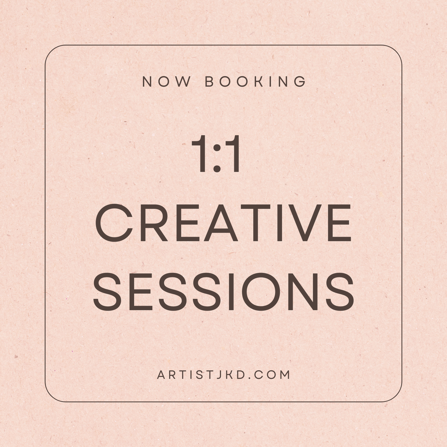 Artist JKD’s 1:1 Creative Sessions 🎨