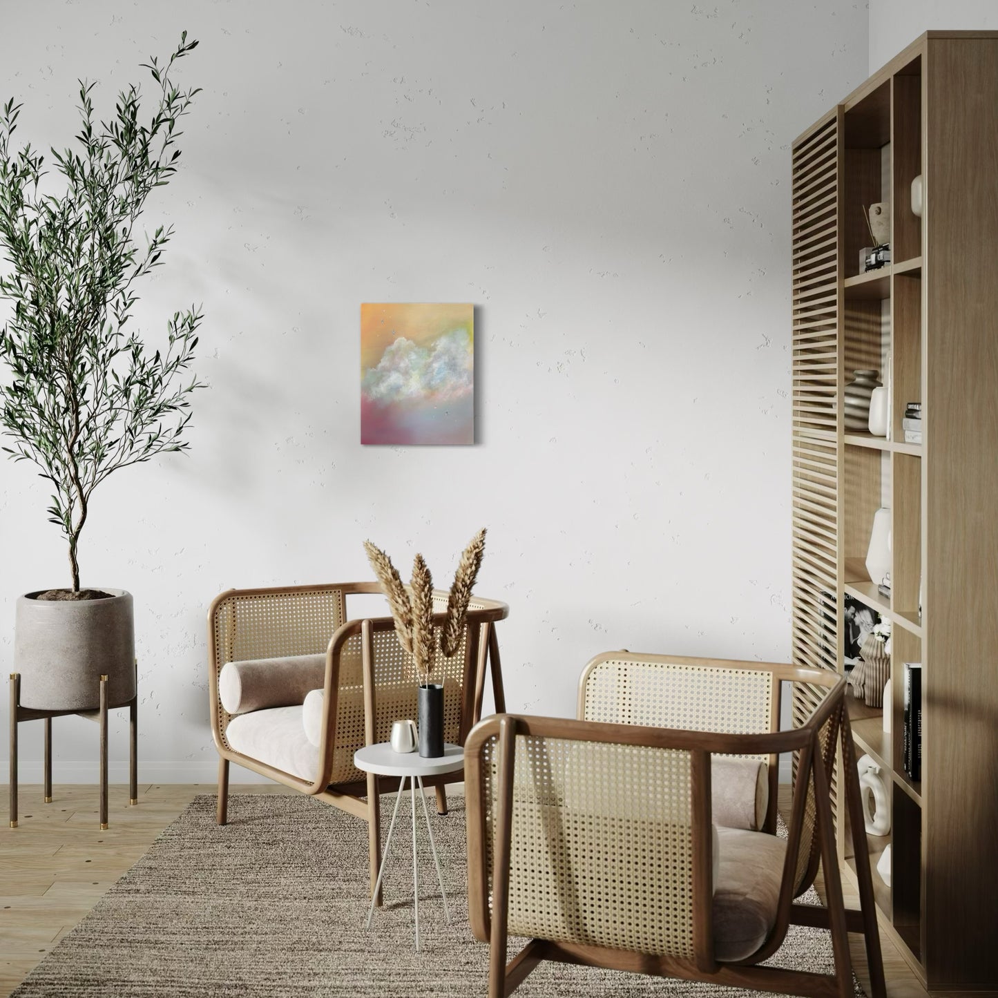 Rainbow Clouds And Diamonds, 16x20" - Original Painting