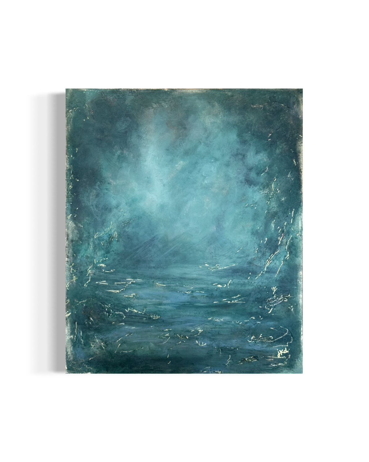meditation room decor dark green blue
