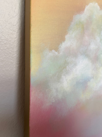 Rainbow Clouds And Diamonds, 16x20" - Original Painting